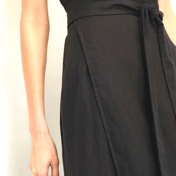 🆕 EVERLANE The Linen Wrap Skirt - Picture 2 of 11